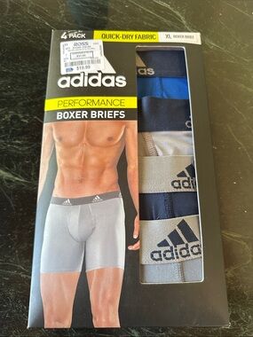 adidas Performance Boxer Briefs Pack - Gray, Blue, Navy